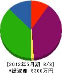 太田組 貸借対照表 2012年5月期