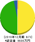 秋本建設工業 貸借対照表 2010年12月期