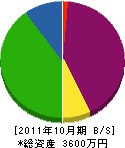 愛和電気工事 貸借対照表 2011年10月期