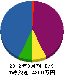 武蔵造園 貸借対照表 2012年9月期