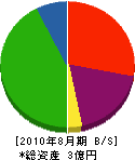松田建設 貸借対照表 2010年8月期