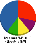 小野里電気 貸借対照表 2010年3月期