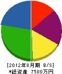 兵藤電気 貸借対照表 2012年8月期