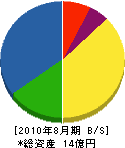 平松電気工事 貸借対照表 2010年8月期