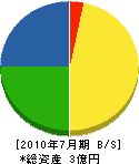 丸金土建 貸借対照表 2010年7月期