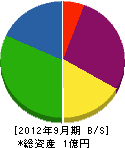 田中電気工事 貸借対照表 2012年9月期