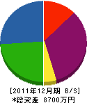 豊建 貸借対照表 2011年12月期