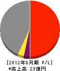 鶴田電設 損益計算書 2012年6月期