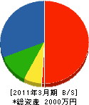 平山工務店 貸借対照表 2011年3月期