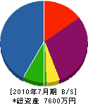 永田建設 貸借対照表 2010年7月期 永田建設 貸借対照表 2010年7月期
