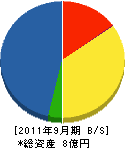 勝島製作所 貸借対照表 2011年9月期