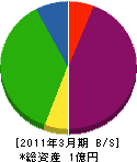 佐竹工務店 貸借対照表 2011年3月期