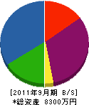 瀬戸造園 貸借対照表 2011年9月期