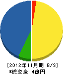 日本電子サービス 貸借対照表 2012年11月期