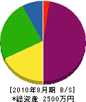 富岡ガーデン 貸借対照表 2010年8月期
