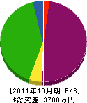 松葉建設 貸借対照表 2011年10月期