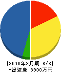 山崎組 貸借対照表 2010年8月期