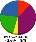 藤野企画 貸借対照表 2012年2月期