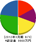 瀬戸内防災 貸借対照表 2012年3月期