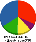 丸秀大塚建設 貸借対照表 2011年4月期