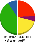 湯浅建設 貸借対照表 2012年10月期