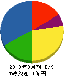 榮建設 貸借対照表 2010年3月期