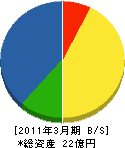 釧根開発 貸借対照表 2011年3月期