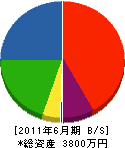 小松組 貸借対照表 2011年6月期