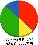 田橋工業 貸借対照表 2010年4月期