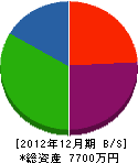 平坂技建工業 貸借対照表 2012年12月期