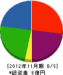 町田産業 貸借対照表 2012年11月期