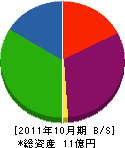 大塚建工 貸借対照表 2011年10月期
