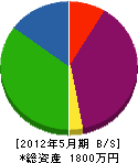 山本土木工業 貸借対照表 2012年5月期