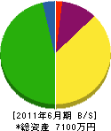 竹田建設 貸借対照表 2011年6月期