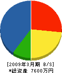 淺津工務店 貸借対照表 2009年3月期