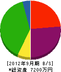 中村工業 貸借対照表 2012年9月期