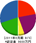 藤田電機工業 貸借対照表 2011年8月期