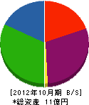 大塚建工 貸借対照表 2012年10月期