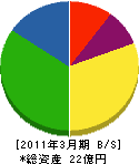 あいづダストセンター 貸借対照表 2011年3月期