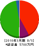 松木電気工事 貸借対照表 2010年3月期