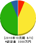 秋山組 貸借対照表 2010年10月期