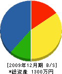赤羽根建設工業 貸借対照表 2009年12月期 赤羽根建設工業 貸借対照表 2009年12月期