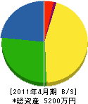 太田電気 貸借対照表 2011年4月期
