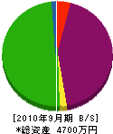 澤久建設 貸借対照表 2010年9月期
