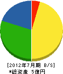 福島総合エンジニア 貸借対照表 2012年7月期