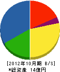 木島組 貸借対照表 2012年10月期