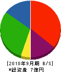 本庄工業 貸借対照表 2010年9月期