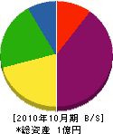 大川組 貸借対照表 2010年10月期
