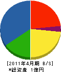 中山電機 貸借対照表 2011年4月期