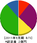 松本機械製作所 貸借対照表 2011年9月期